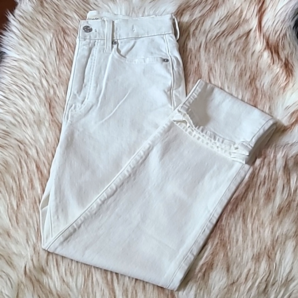 Madewell High-Rise White Jeans